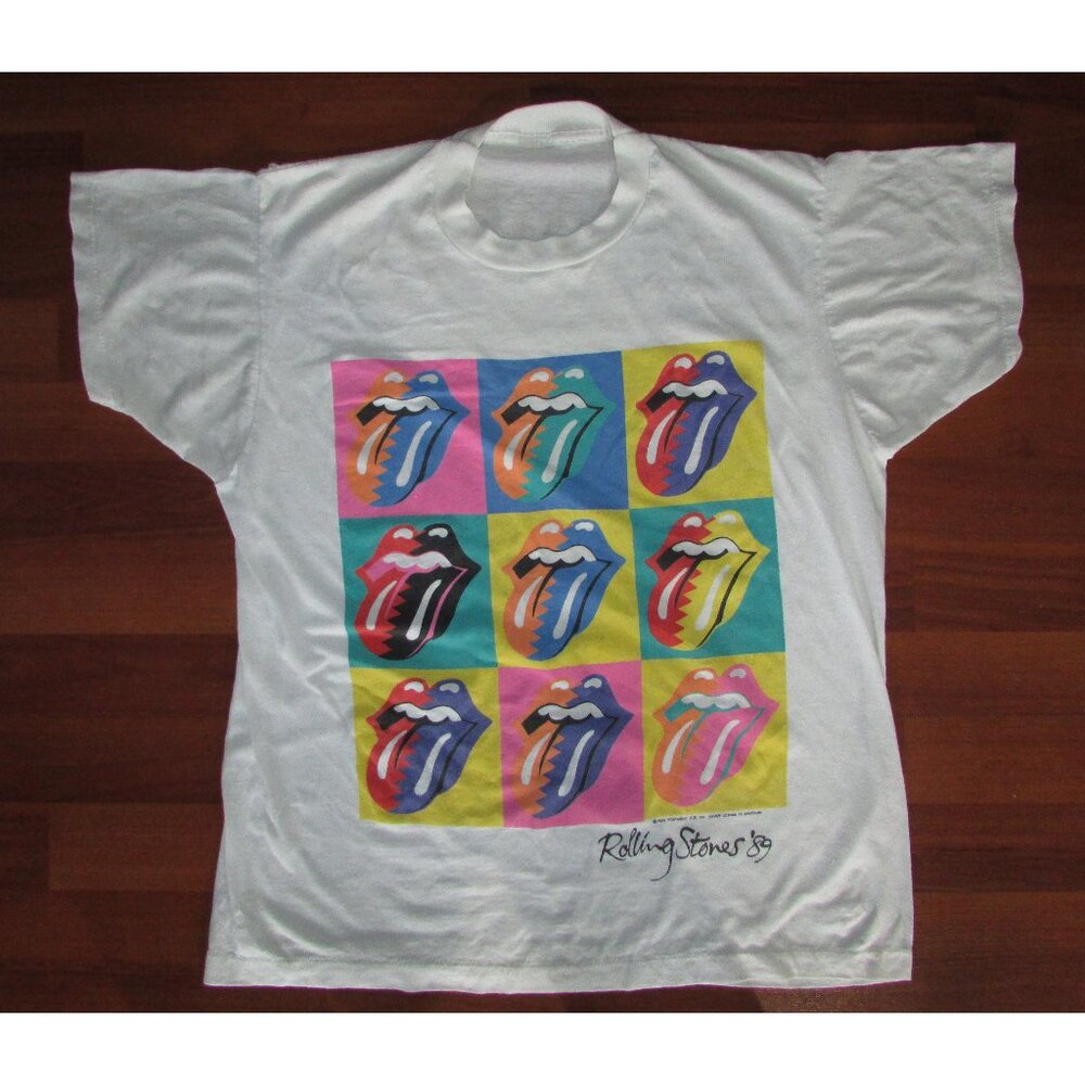 Rolling Stones Andy Warhol Steel Wheels T-Shirt - 1989 Vintage
